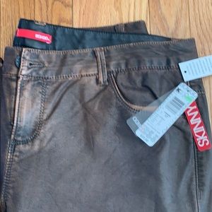 Juniors leather-look jeans
